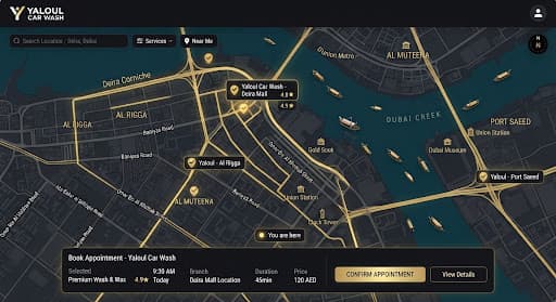 Map showing Al Muteena, Deira area in Dubai